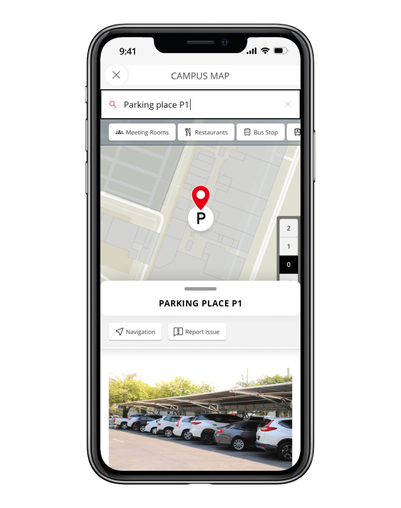 infsoft Workplace Experience App Mobility Map Parking