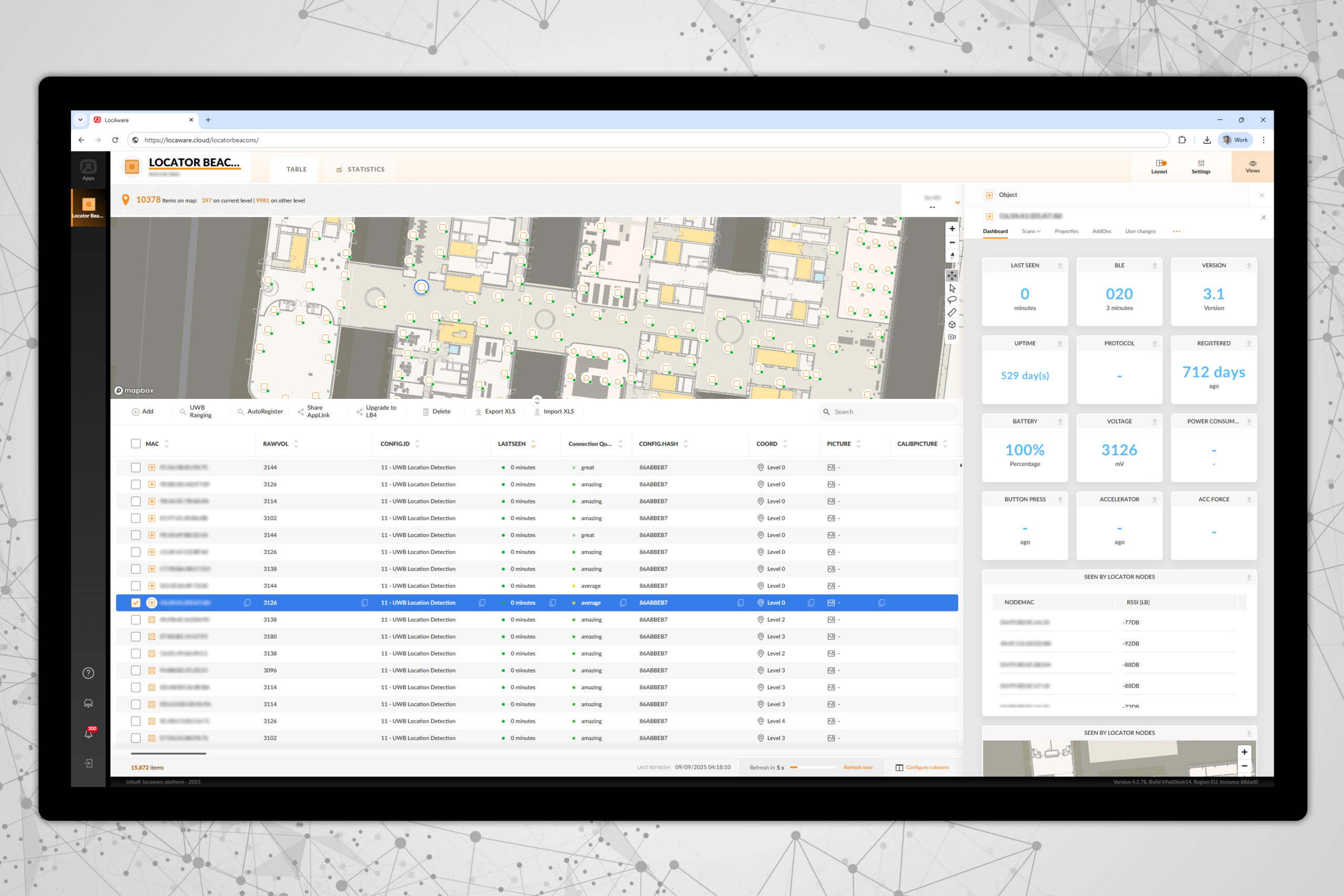 infsoft Locator Beacons infsoft Platform Locator Beacons Monitoring