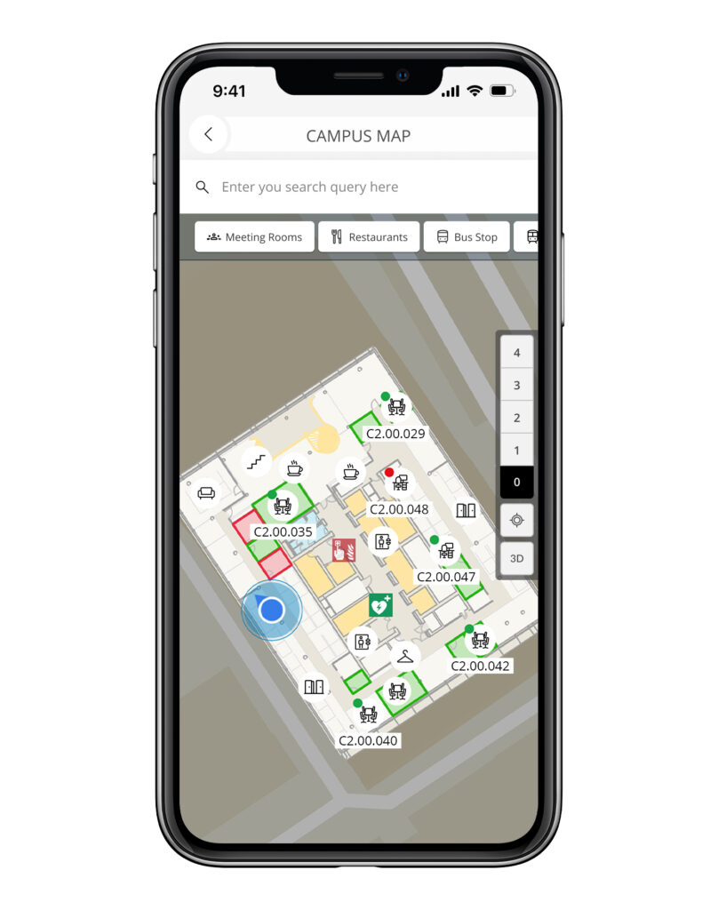 infsoft Workplace Experience App Maps and Navigation Positioning