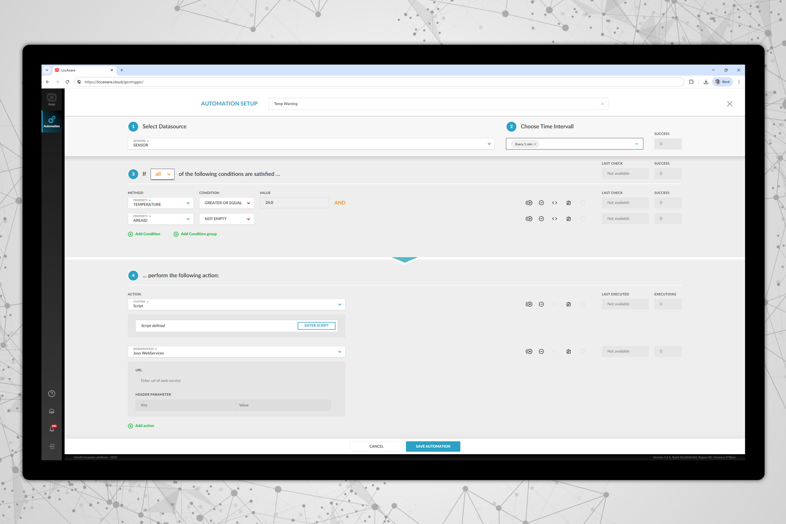 infsoft Sensors infsoft Platform Processing Output Sensors Statusüberwachung
