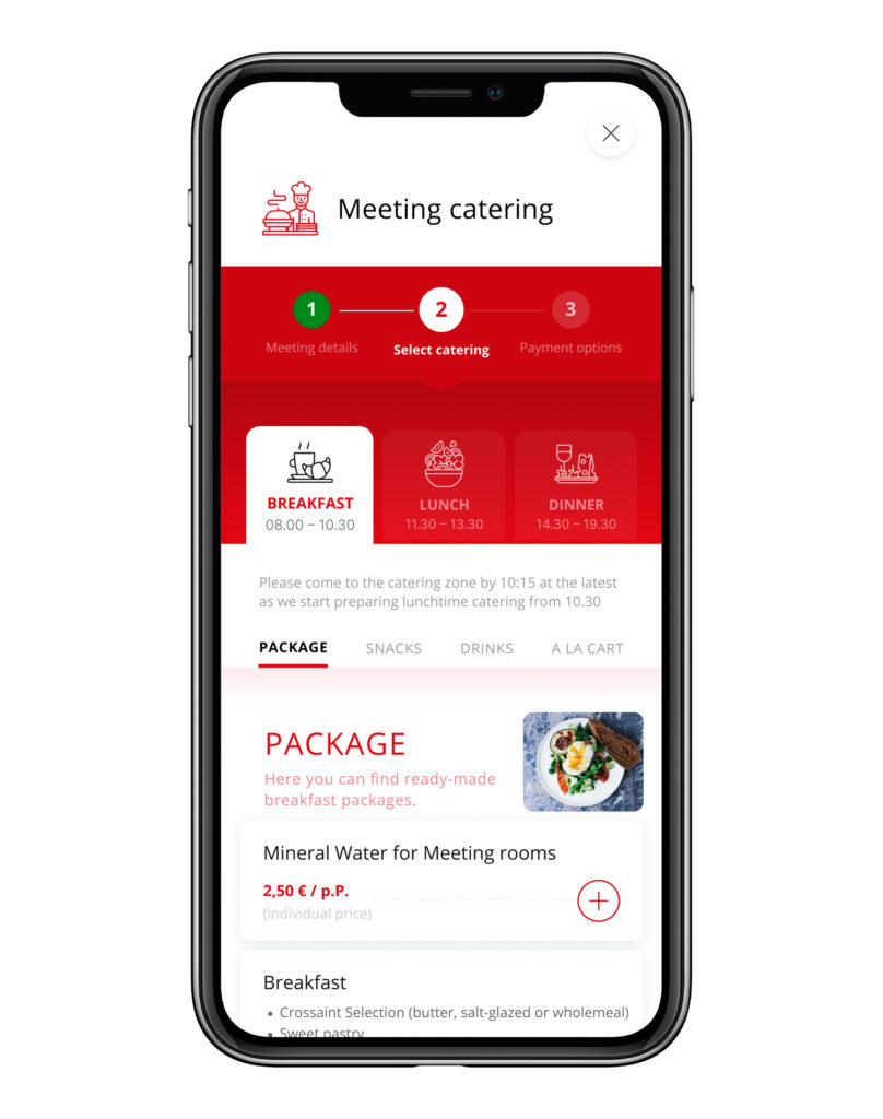 infsoft Workplace Experience App Ressource Booking Book Catering 2