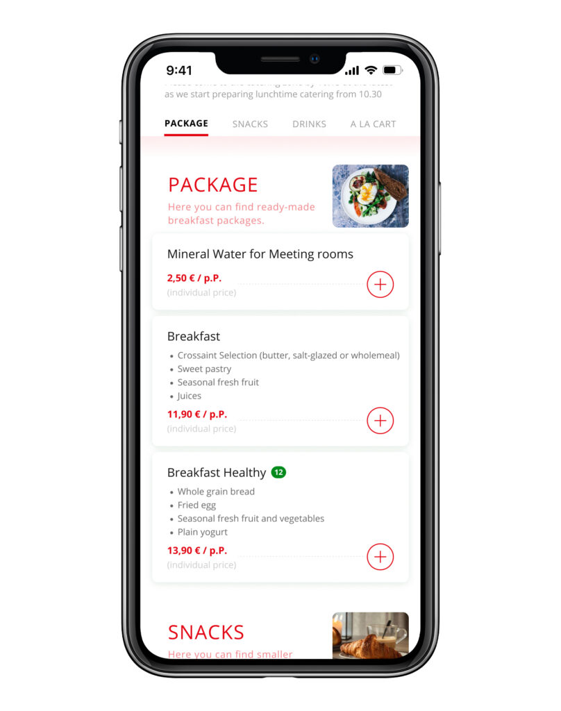 infsoft Workplace Experience App Ressource Booking Book Catering 3