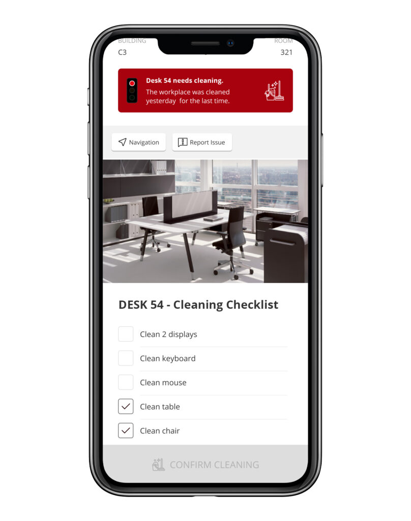 infsoft Workplace Experience App Analytics Cleaning Checklist 2