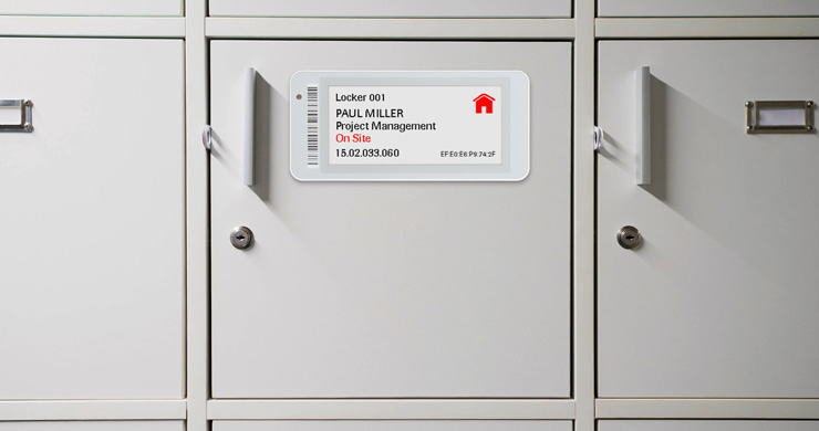 E-Ink displays for locker labeling