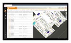 screen showing infsoft locator beacons dashboard