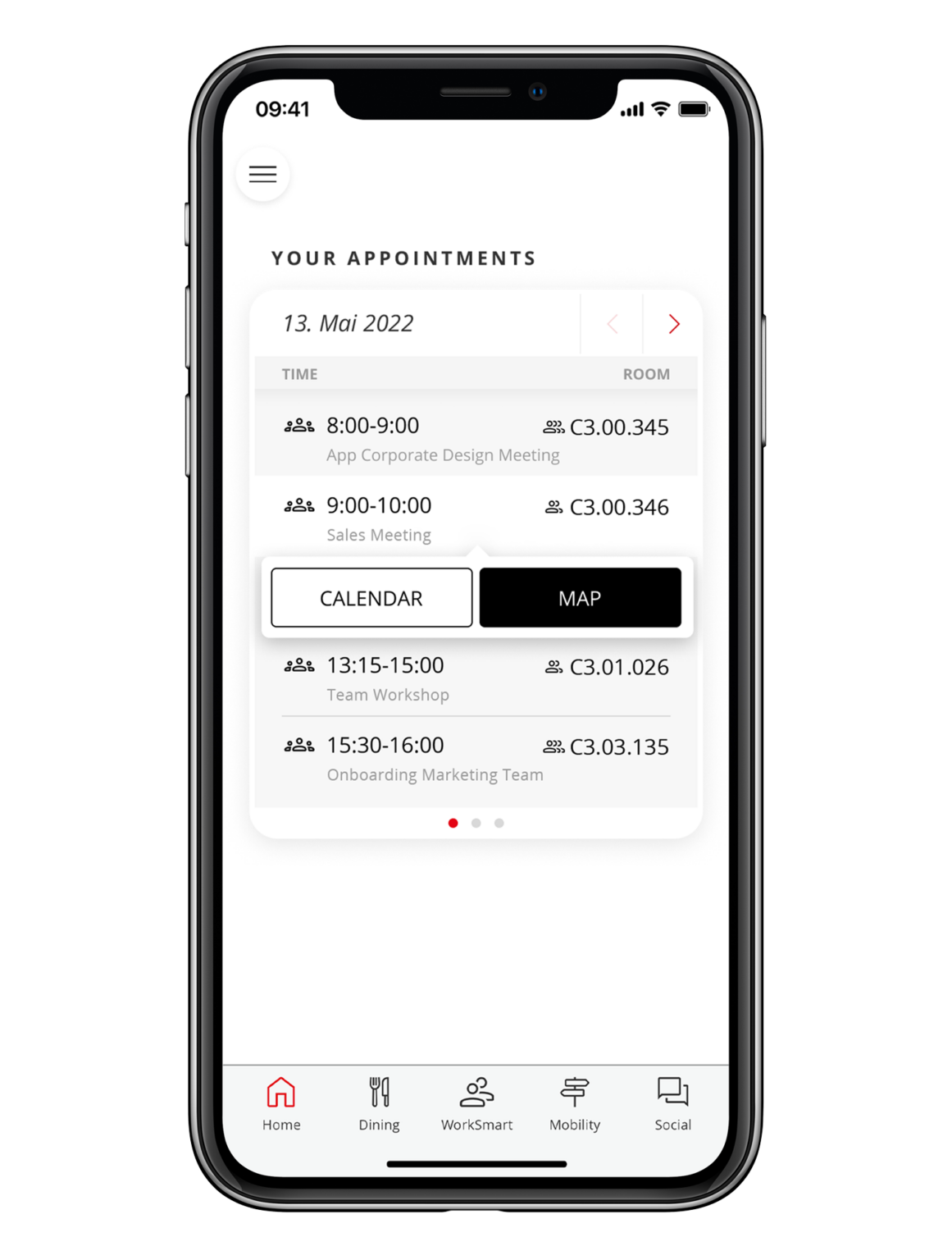 Options for customization in the Workplace Experience App