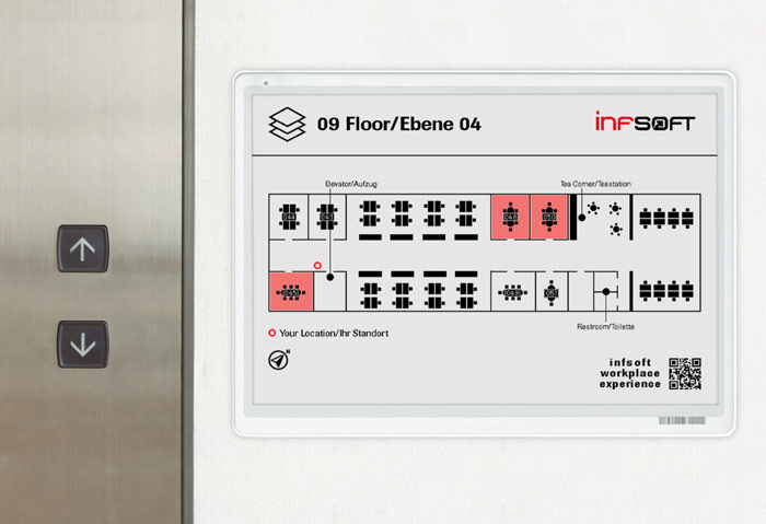 infsoft 11.6" e-ink for digital information display (floor plan)