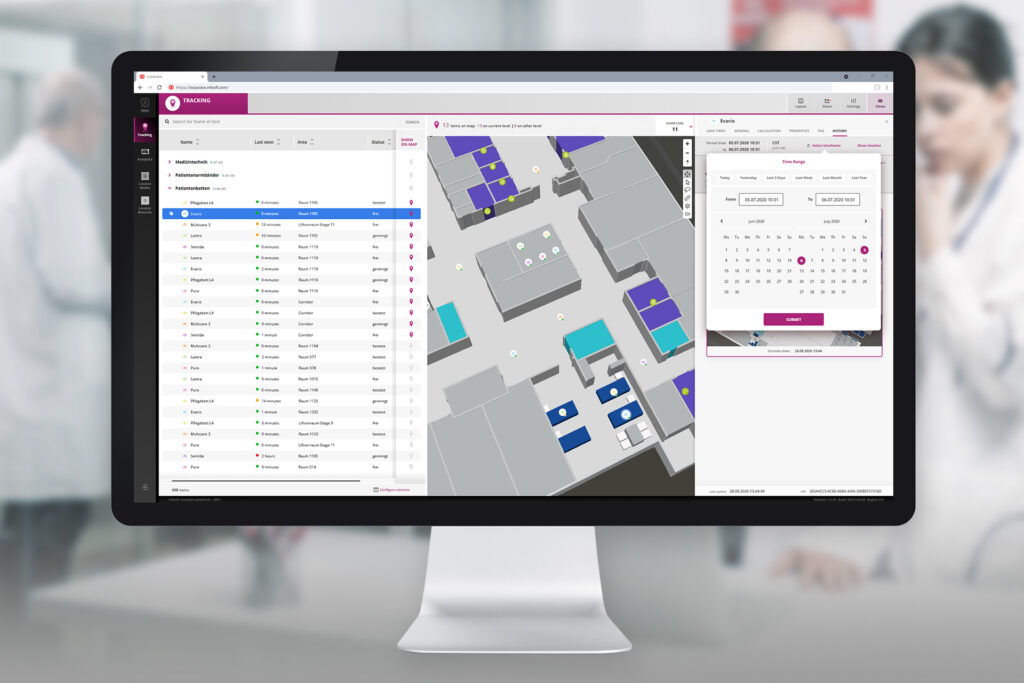 Screenshot infsoft MedEquip Tracking