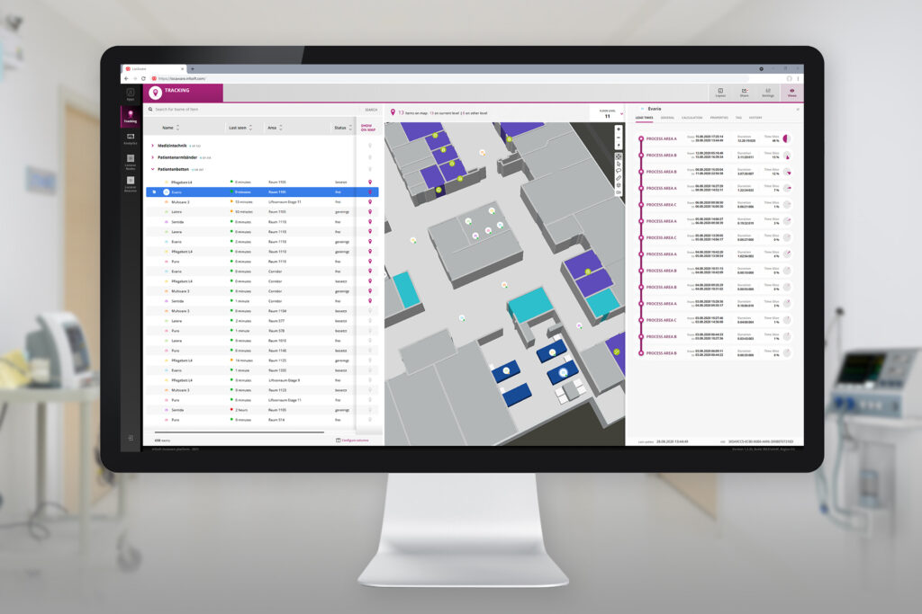 Screenshot infsoft MedEquip Tracking