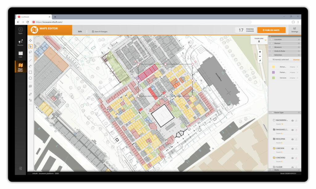 infsoft Maps Editor dashboard