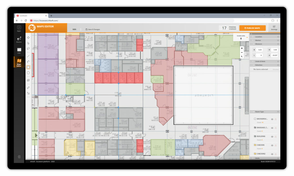 infsoft Maps Editor dashboard