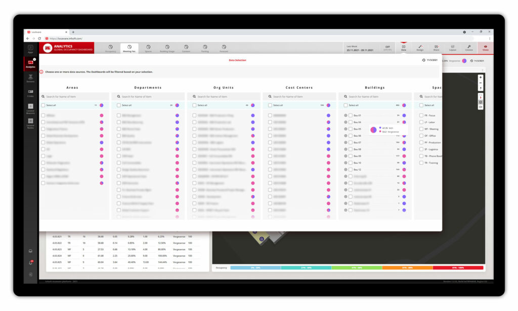 infsoft Occupancy dashboard