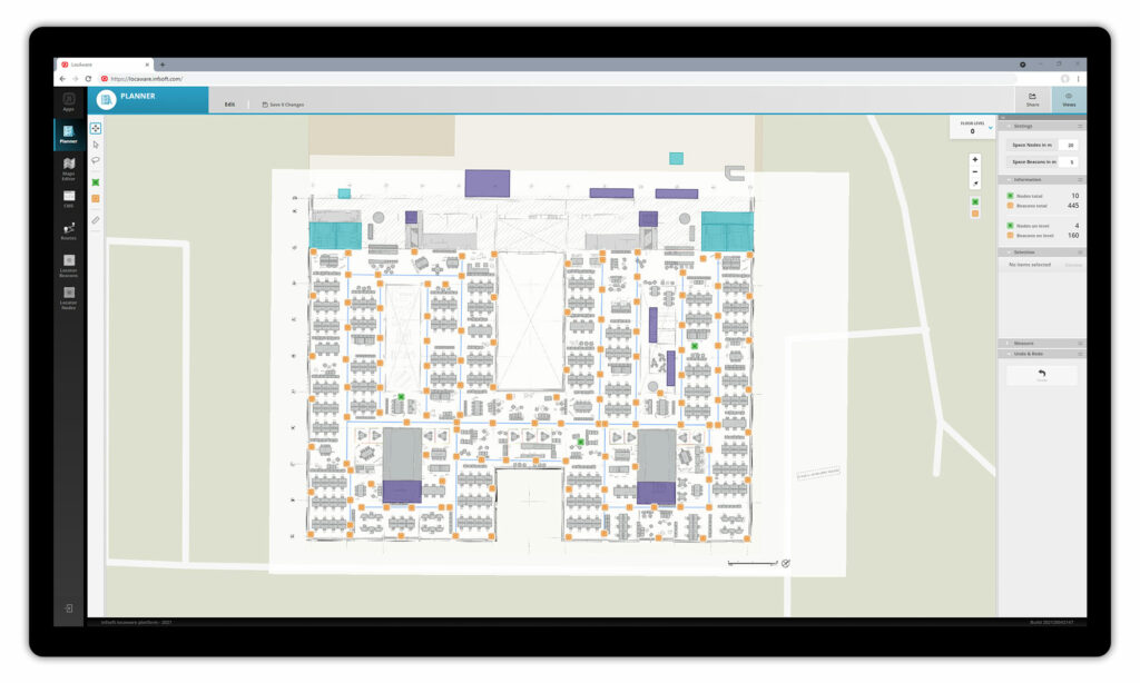 infsoft Planner dashboard