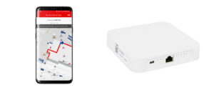 smartphone with navigation app and infsoft locator node