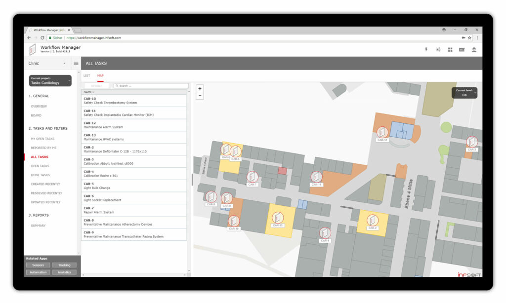 infsoft Workflow Manager dashboard