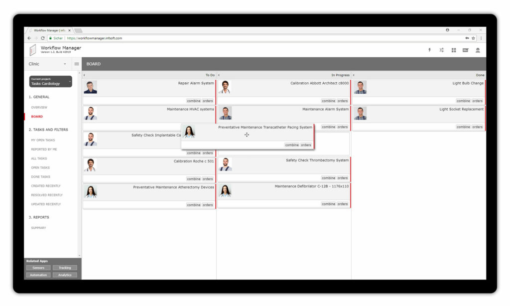 infsoft Workflow Manager dashboard